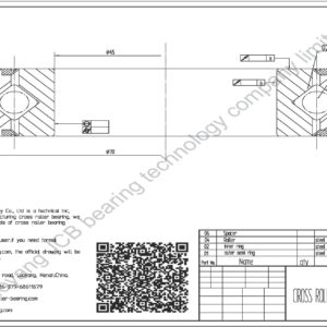 CRBH 4510 A UU of IKO crossed roller bearing